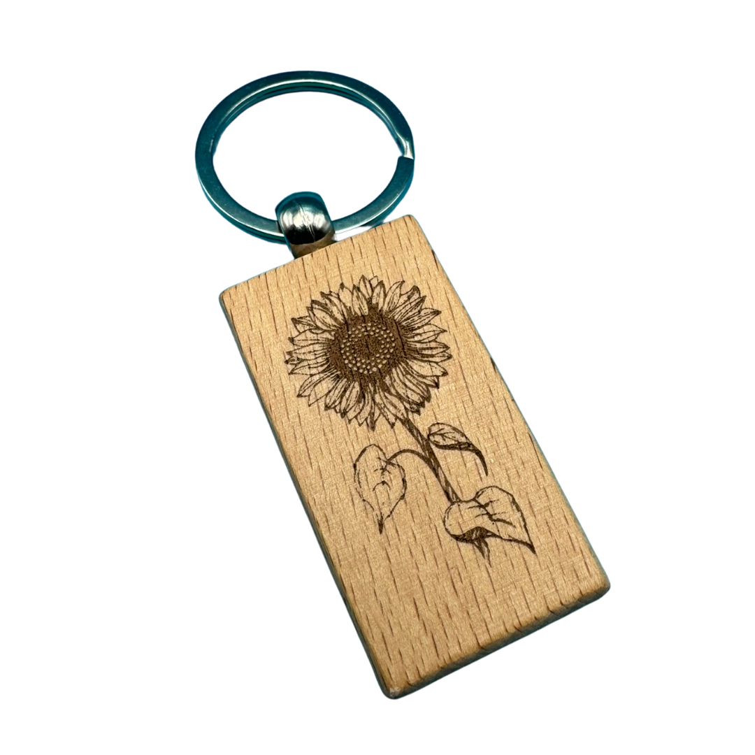 Engraved Wooden Keychain
