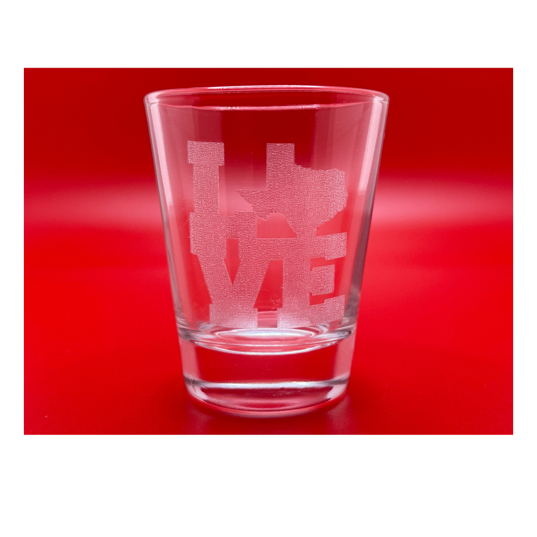 Texas Love Shot Glasses—Set of 4