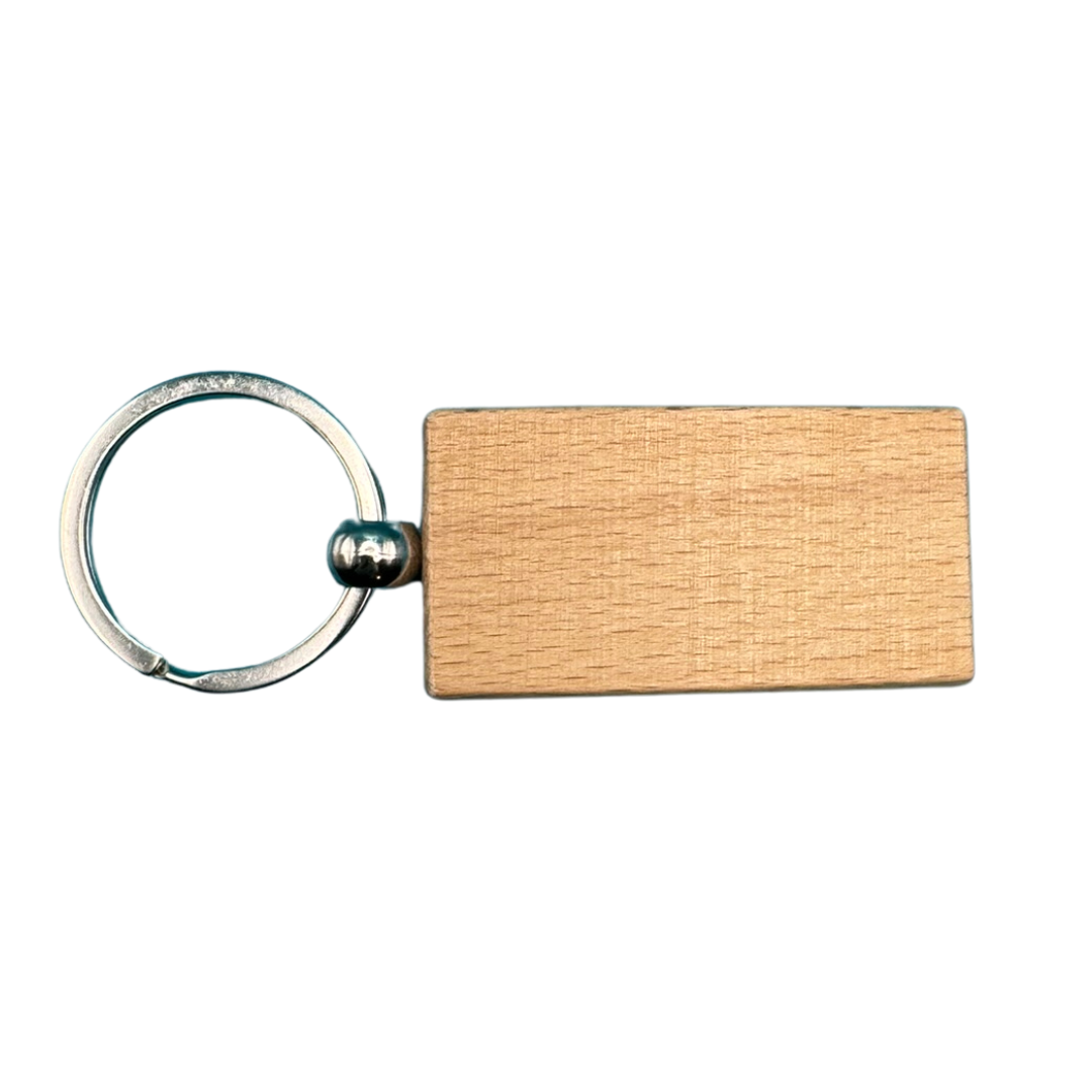 Engraved Wooden Keychain