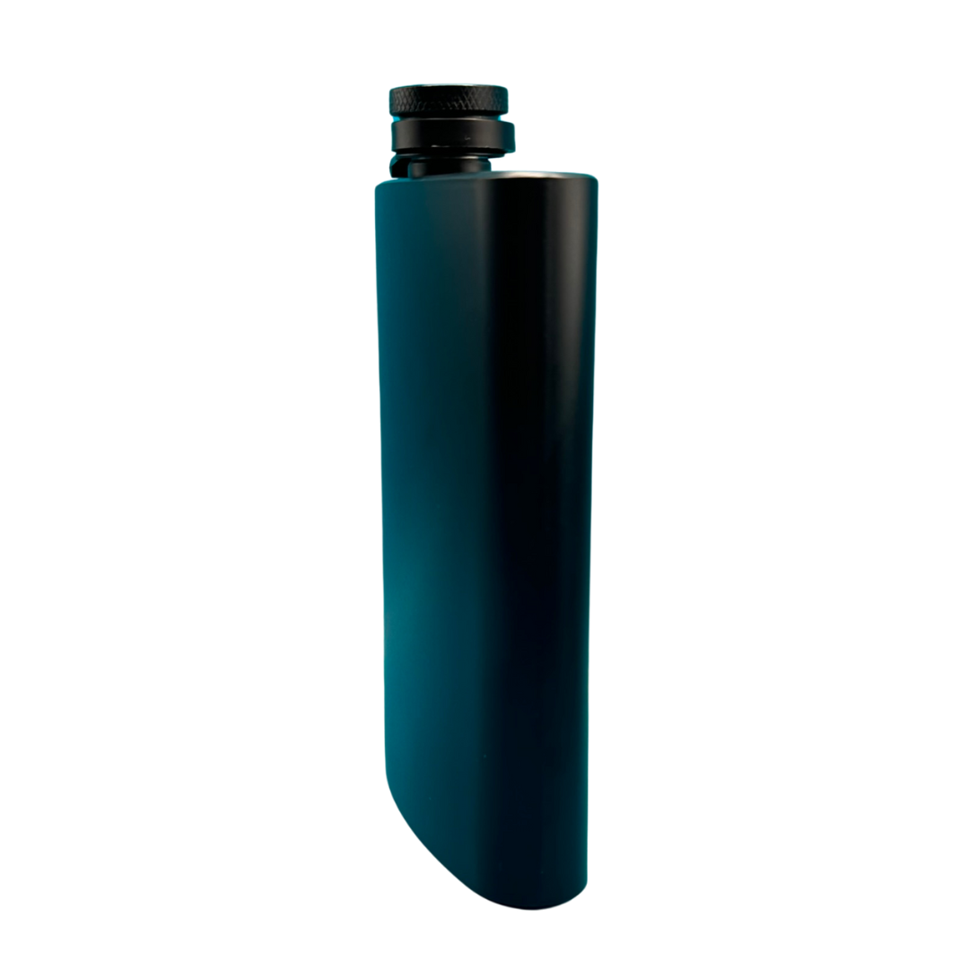 Engraved Black Flask-8 oz.