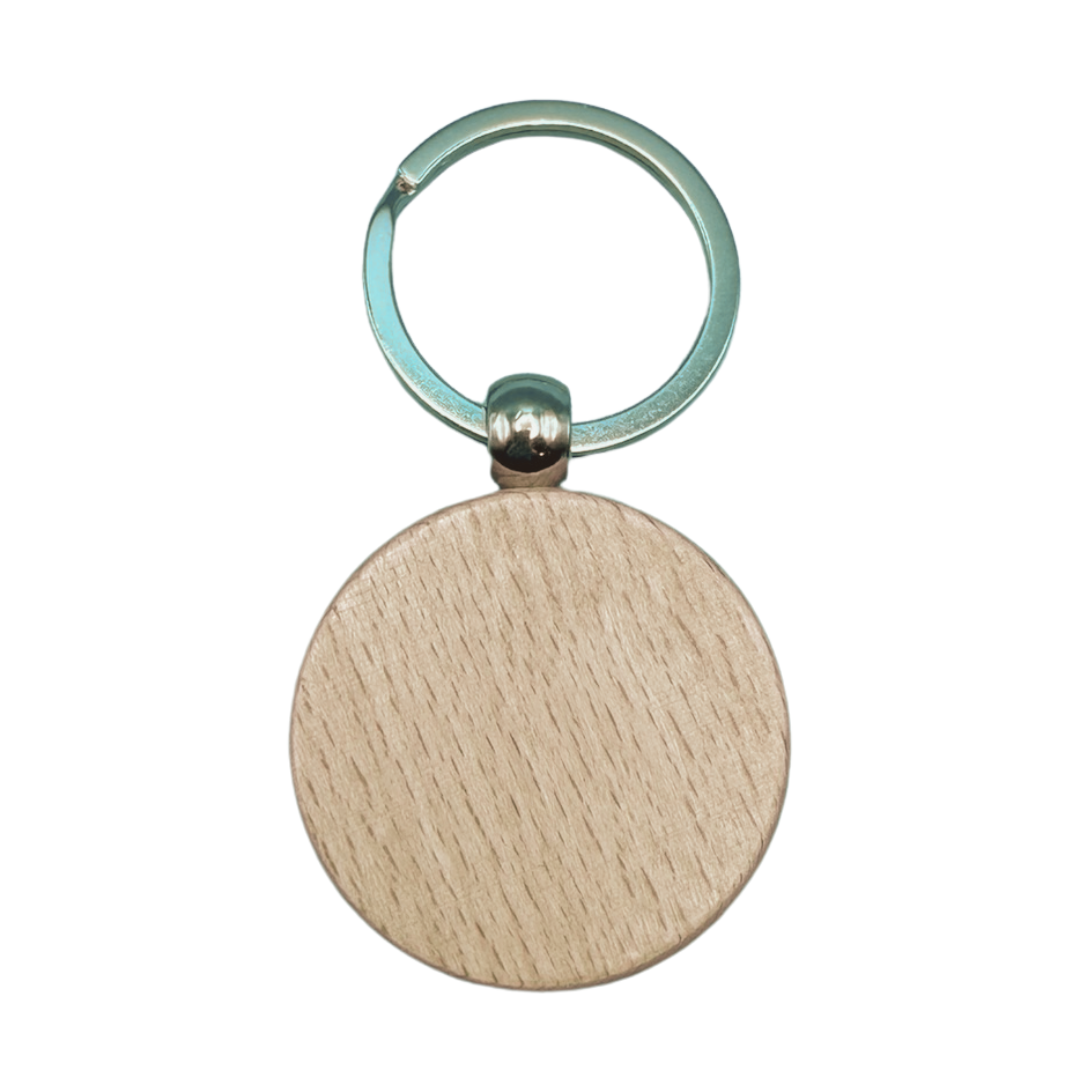 Engraved Wooden Keychain