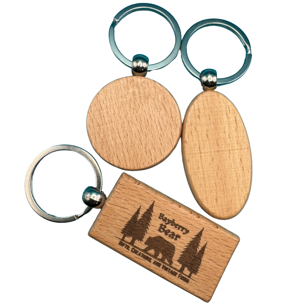 Engraved Wooden Keychain