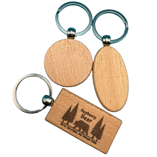 Engraved Wooden Keychain