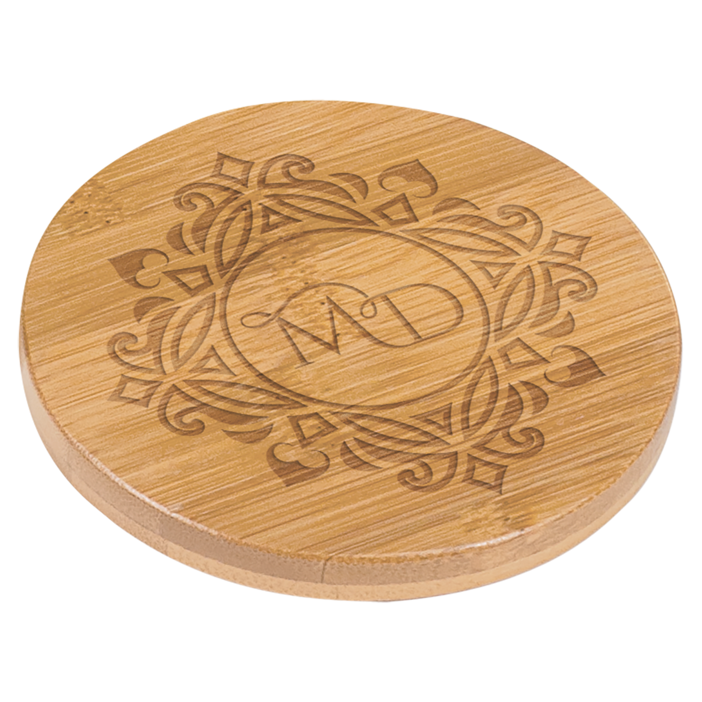 Engraved Wooden Bamboo Coaster