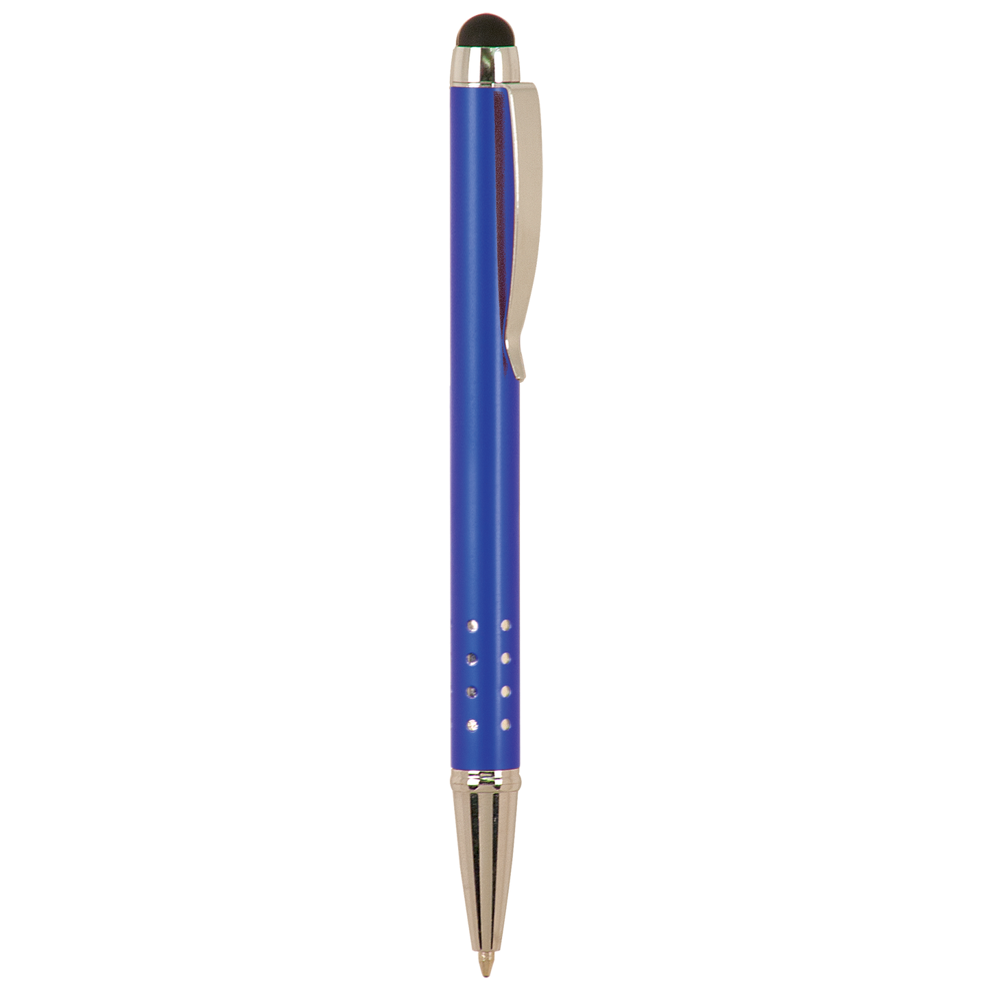 Silver Trim Engraved Pen with Stylus top