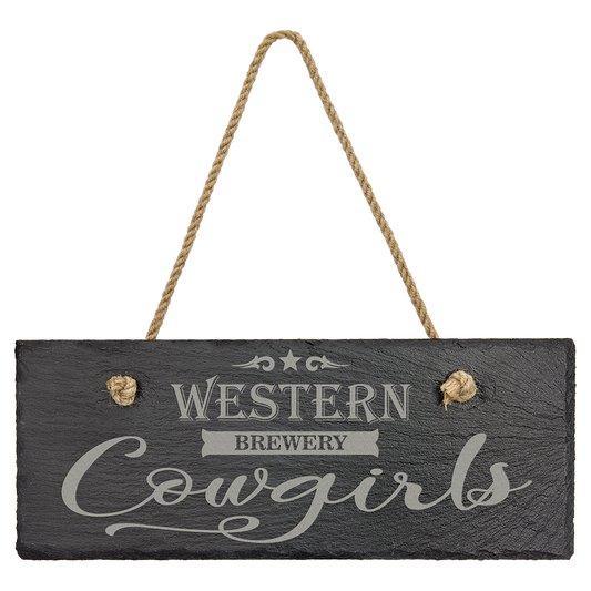 Hanging Slate Rectangle Decor—10" x 4"