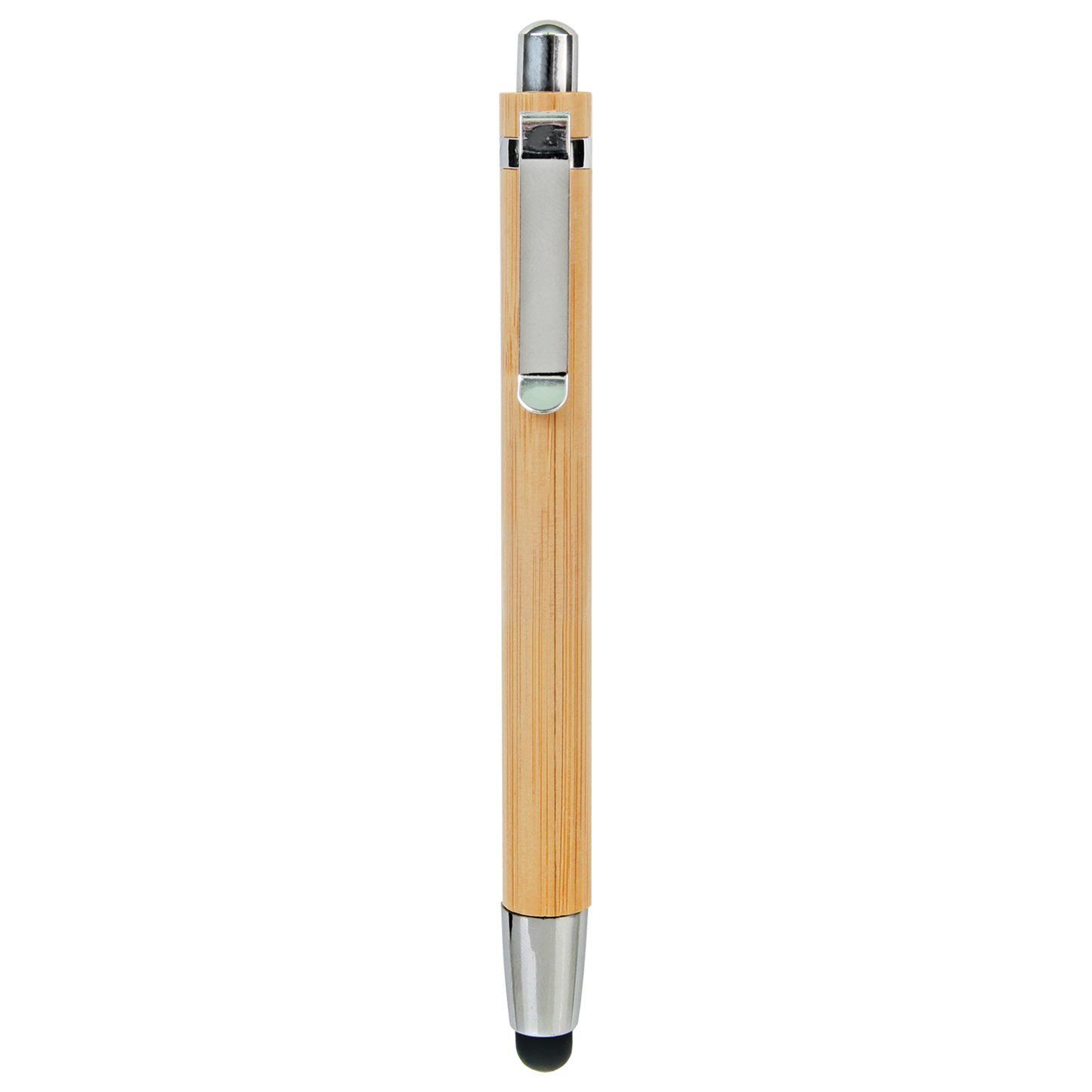 Engraved Bamboo Pen with Stylus Tip